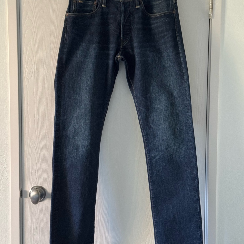 Ralph Lauren Dark Indigo Varick Slim Straight Jeans